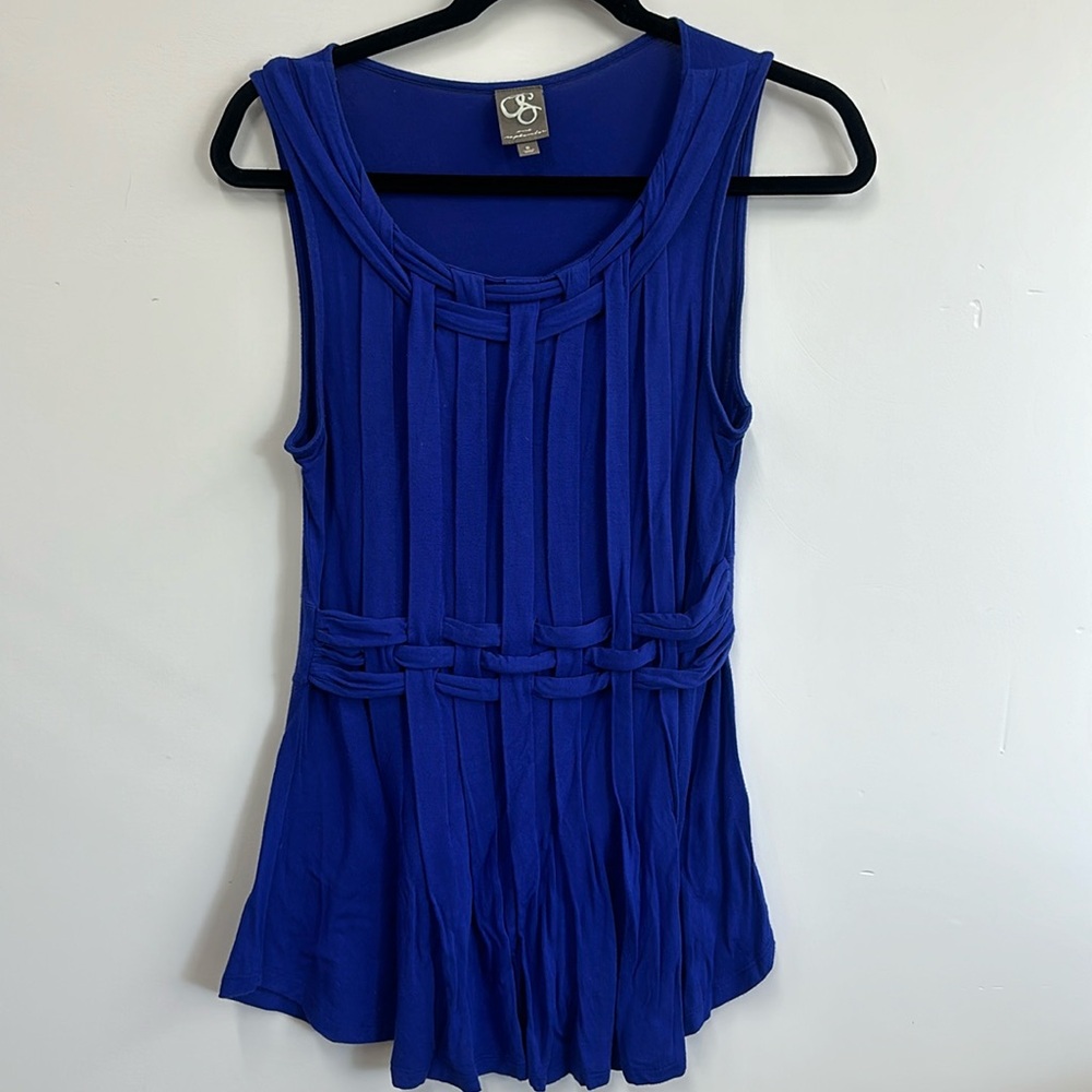 Anthropologie One September blue woven blouse tank S